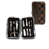 7 Parça Manikür Pedikür Seti Paslanmaz Çelik, Çantalı Çelik Tırnak Makası Bakım Seti - 1