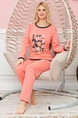 Bayan Uzun Kollu Pijama Takımı Model no 7601 - 2