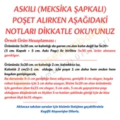 12 x 30 cm (Kapalı Hali 12 x 20 cm) 100 Adet Askılı Poşet - Meksika Şapkalı thumbnail 2