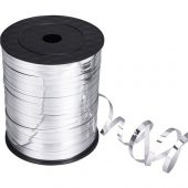 8mm Metalik Gümüş Rafya 8mm- 200 Metre - Balon İpi - 1