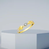 Kalpli Minimal 14 Ayar Spor Altın Yüzük thumbnail 5