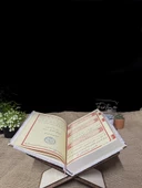 Fırtına Armağan Kur'an-ı Kerim Seti Kadife Kaplı Bilgisayar Hatlı Sandık Kutulu - Beyaz - 6