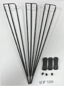 Zigon Sehpa Yan Tabla Metal Tel Ayak  siyah - 1