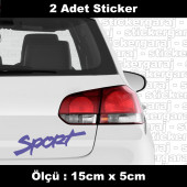 sport yazı sticker etiket - 2 adet araba kask motosiklet laptop tablet pc atv uyumlu sticker 2 adet - 1