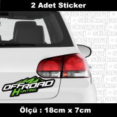 offroad 4x4 arazi aracı sticker etiket -2 adet  araba kask motosiklet laptop tablet pc atv uyumlu sticker 2 adet - 1