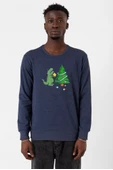 Dinosaur Christmas Tree indigo Erkek 2ip Sweatshirt thumbnail 1