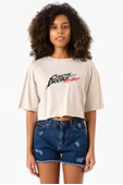 Stray Kids Chk Chk Boom Bej Kadın Crop Tshirt - 1