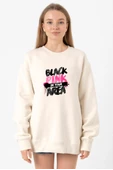 Black Pink In Your Area Ekru Kadın 2ip Sweatshirt thumbnail 1