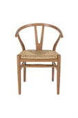 Massa Design Hasır Sandalye -danish Wishbone Sandalye- Hasır Naturel Sandalye - 2