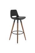 Massa Design Siyah Ceviz Modüs Bar Sandalyesi H:75 - 1