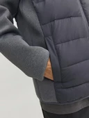 Jack Jones Erkek Asfalt Gri Kapüşonlu Hibrid Mont 12241622 - 3