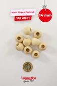Kuzeylina 14 mm Ahşap Ham Boncuk -  100 Adet - 2