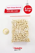 Kuzeylina 6 mm Ahşap Ham Boncuk -  50 gram - 1