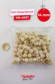 Kuzeylina 14 mm Ahşap Ham Boncuk -  100 Adet - 1