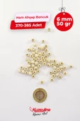 Kuzeylina 6 mm Ahşap Ham Boncuk -  50 gram - 2