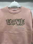 uğurböceğiçocuk Love Yazı Baskılı Kız Sweat 11993 - 6
