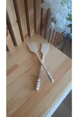 Kuzeylina Ahşap Spatula - El Yapımı Doğal Ağaç (2 Adet ) - 30-32 Cm - 1