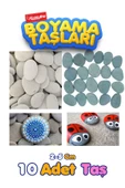 Kuzeylina Doğal Taş Boyama Seti - 2-5 cm Boyutlarında, 10 Adet - 1