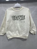 uğurböceğiçocuk Love Yazı Baskılı Kız Sweat 11993 - 8