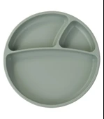 Oioi Porsiyon Vakum Tabanlı Silikon Tabak River Green - 1