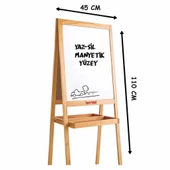 Manyetik Çift Taraflı Ahşap Yazı Tahtası DIY002 - 4