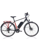 Carraro E-Line eLife 2.1 HD Fren 7 Vites 28 Jant Elektrikli Şehir Bisikleti Mat Siyah Kırmızı 52 Kadro thumbnail 1