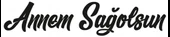 Annem Sağolsun Yazı Sticker 42 x 9 cm - 1