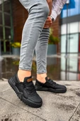 Siyah Renk Sneaker Erkek Ayakkabı Siyah Taban TB067 - 3