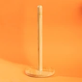 Porsima 034 Bambu Kağıt Havluluk Yuvarlak Dekoratif Peçetelik Rulo Kağıt Havlu Standı Ahşap Kağıt Havluluk - 3