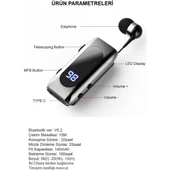 Dunspin DS-F210 Led Ekranlı Makaralı Bluetooth Kulaklık – 25 Saat Kesintisiz Kullanım - 2