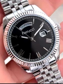 Ferrucci Rolex Model Çelik Kordon Takvimli Kadran 30 Mt Suya Dayanıklı Erkek Kol Saati FEC.13029M01 thumbnail 3