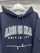 uğurböceğiçocuk Amoonna Yazı Baskılı Kapuşonlu Sweat 42491 - 2