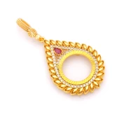 Çeyrek Altın Çerçeveli Kolye Ucu Altın Kaplama TGR-645 thumbnail 3