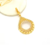 Çeyrek Altın Çerçeveli Kolye Ucu Altın Kaplama TGR-681 thumbnail 4