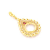 Çeyrek Altın Çerçeveli Kolye Ucu Altın Kaplama TGR-640 thumbnail 3