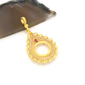 Çeyrek Altın Çerçeveli Kolye Ucu Altın Kaplama TGR-640 thumbnail 4