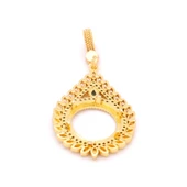 Çeyrek Altın Çerçeveli Kolye Ucu Altın Kaplama TGR-656 thumbnail 5