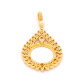 Çeyrek Altın Çerçeveli Kolye Ucu Altın Kaplama TGR-652 thumbnail 5