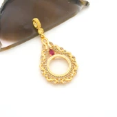 Çeyrek Altın Çerçeveli Kolye Ucu Altın Kaplama TGR-675 thumbnail 4