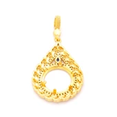 Çeyrek Altın Çerçeveli Kolye Ucu Altın Kaplama TGR-679 thumbnail 6