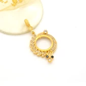 Çeyrek Altın Çerçeveli Kolye Ucu Altın Kaplama TGR-658 thumbnail 3