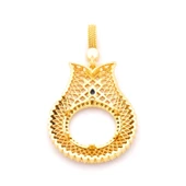 Çeyrek Altın Çerçeveli Kolye Ucu Altın Kaplama TGR-662 thumbnail 6