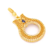 Çeyrek Altın Çerçeveli Kolye Ucu Altın Kaplama TGR-662 thumbnail 4