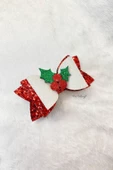 Kız Çocuk Klipsli Noel Yaprak Toka - 2