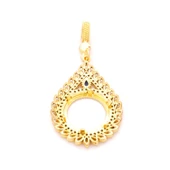 Çeyrek Altın Çerçeveli Kolye Ucu Altın Kaplama TGR-678 thumbnail 5