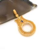 Çeyrek Altın Çerçeveli Kolye Ucu Altın Kaplama TGR-662 thumbnail 3