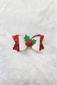 Kız Çocuk Klipsli Noel Yaprak Toka - 1
