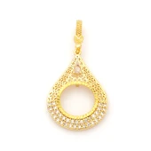 Çeyrek Altın Çerçeveli Kolye Ucu Altın Kaplama TGR-703 thumbnail 1