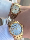 Ferrucci Çiftlere Özel Çelik Kordon Takvimli Kadran Sevgili Kombini Özel Çift Saati CFT.13029C02 thumbnail 2