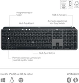 Logitech MX Keys S 920-011594 Bluetooth ve Wireless Kablosuz Klavye - Outlet thumbnail 3